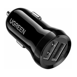 UGREEN auto punjač 24W, 2×USB-A, crni